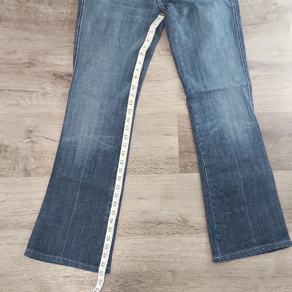 7 For All Mankind Blue Boot Cut Jeans - Picture 7 of 7